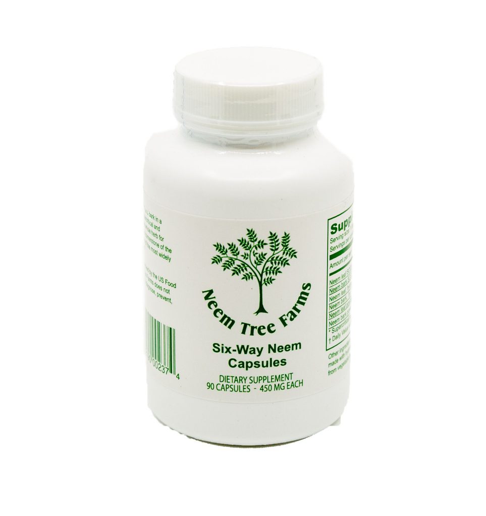 Neem Supplement SixWay Neem Capsules Neem Tree Farms