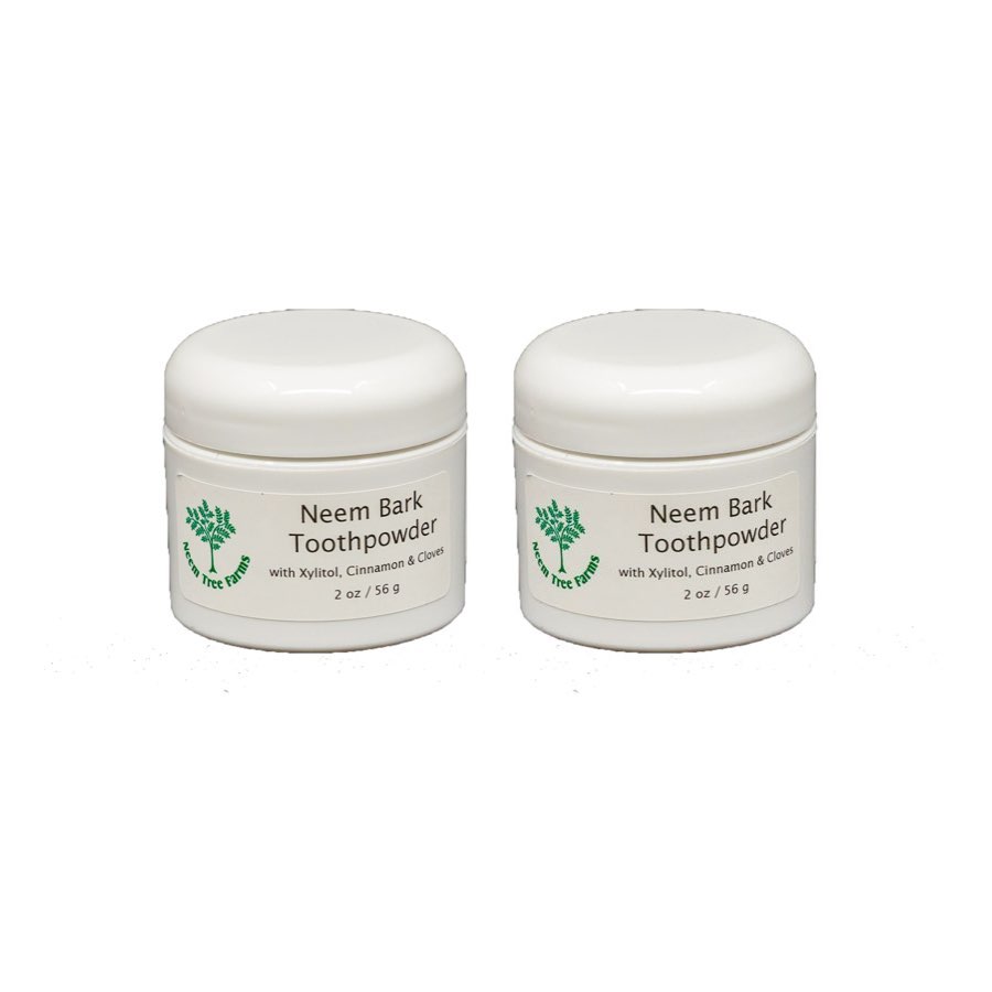 Neem Bark Cinnamon and Clove Toothpowder with Xylitol Bogo, Neem Tree Farms
